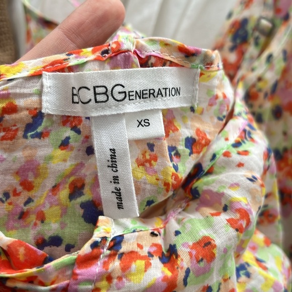 BCBGeneration Floral Print Ruffle Romper - Picture 9 of 10